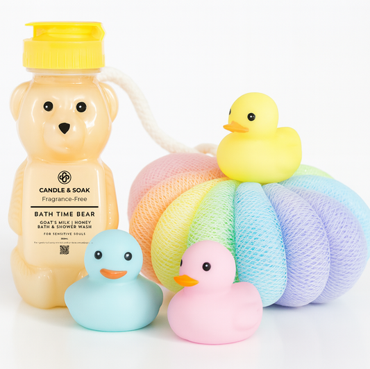 Bath Time Bear – Goat’s Milk & Honey Set (250 mL)