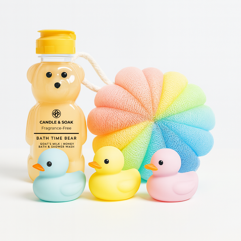 Bath Time Bear – Goat’s Milk & Honey Set (250 mL)