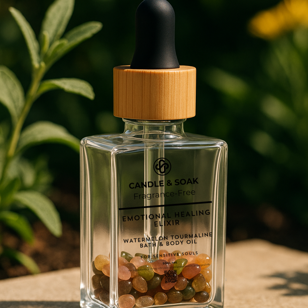 Emotional Healing Elixir Trio – Watermelon Tourmaline Bath & Body Oil