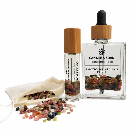 Emotional Healing Elixir Trio – Watermelon Tourmaline Bath & Body Oil
