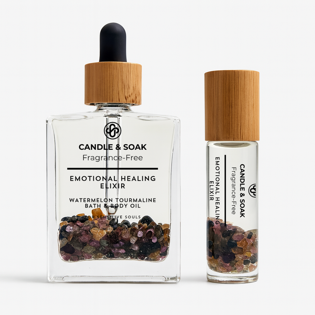 Emotional Healing Elixir Trio – Watermelon Tourmaline Bath & Body Oil
