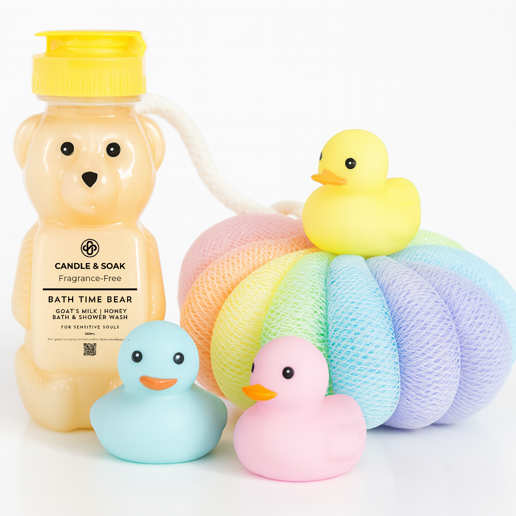 Bath Time Bear – Goat’s Milk & Honey Set (250 mL)